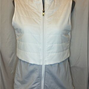 Foot joy Golf Vest White Quilted Vest full zip Nylon